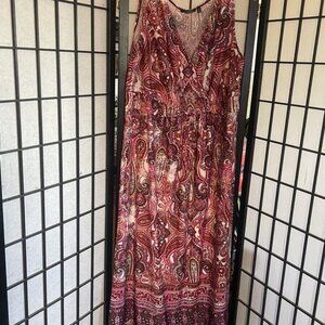 EUC Elementz Woman Paisley Print Maxi Dress size 1X
